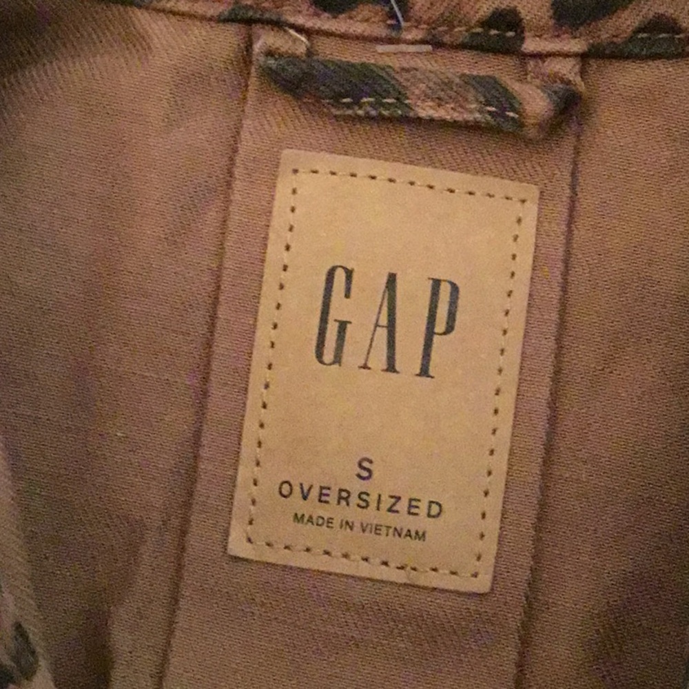 GAP Leopard Print Oversized Jacket - Brown & Black - Picture 2 of 3